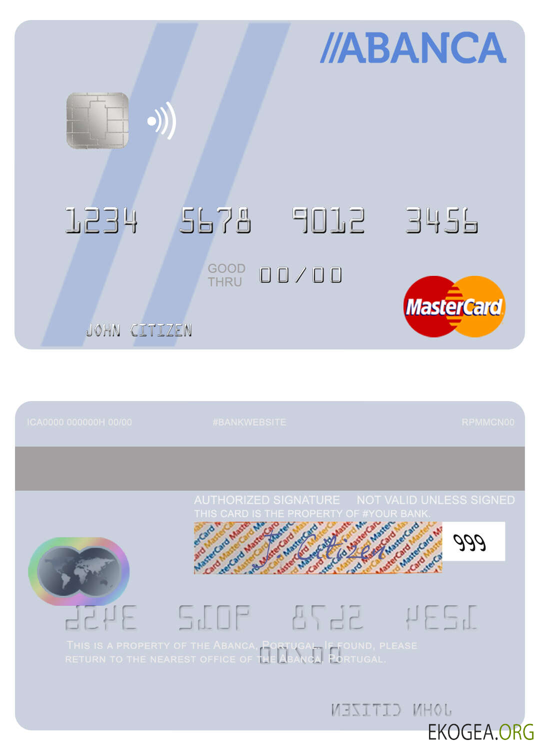 Carte Mastercard Abanca du Portugal